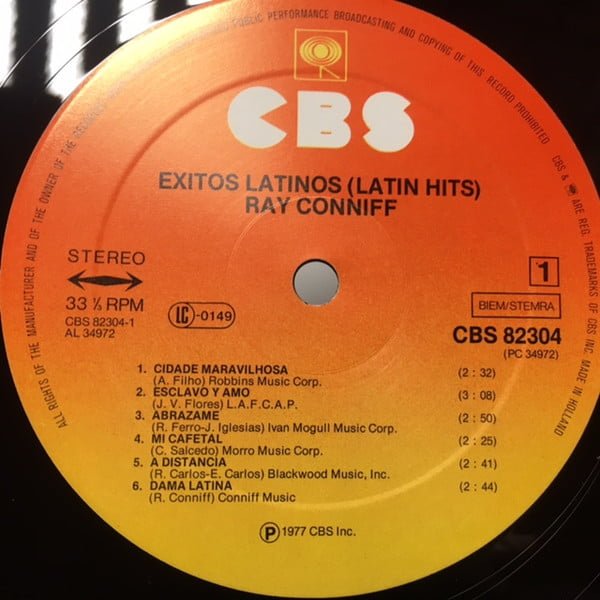 Ray Conniff Exitos Latinos LP, Vinilos, Historia Nuestra