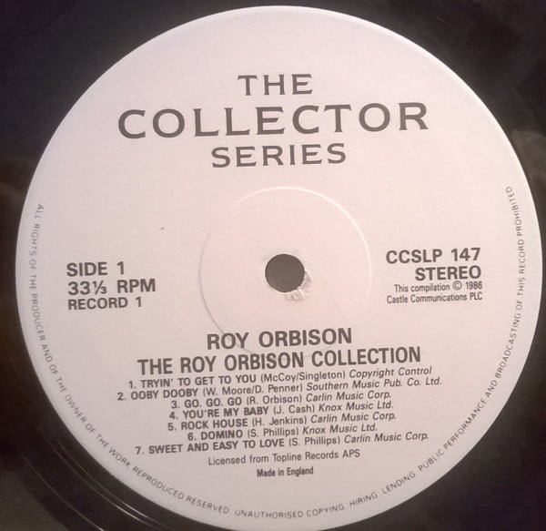 Roy Orbison The Roy Orbison Collection-2xLP, Vinilos, Historia Nuestra