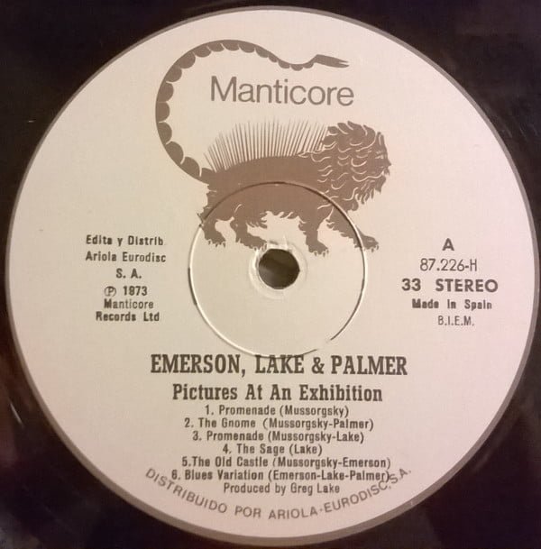 Emerson, Lake & Palmer - Mussorgsky* Pictures At An Exhibition-LP, Vinilos, Historia Nuestra