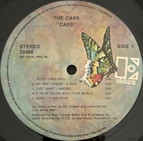 The Cars The Cars LP, Vinilos, Historia Nuestra