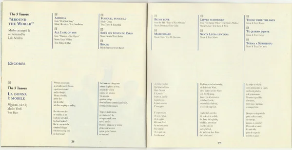 Tibor Rudas presents Carreras* - Domingo* - Pavarotti* With Mehta* The 3 Tenors In Concert 1994-CD, CDs, Historia Nuestra