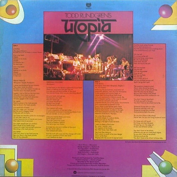 Utopia Todd Rundgren's Utopia-LP, Vinilos, Historia Nuestra