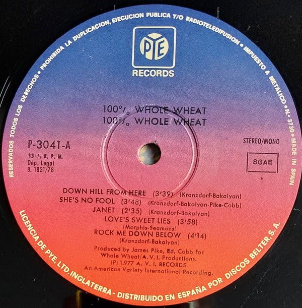 100% Whole Wheat, 100% Whole Wheat-LP, Vinilos, Historia Nuestra