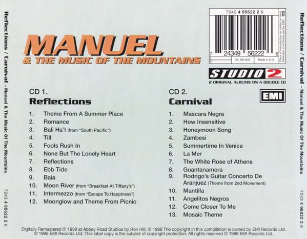 Manuel And The Music Of The Mountains* Reflections / Carnival CD, Compilation, CDs, Historia Nuestra