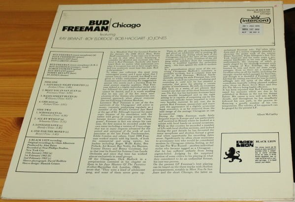 Bud Freeman Chicago-LP, Vinilos, Historia Nuestra