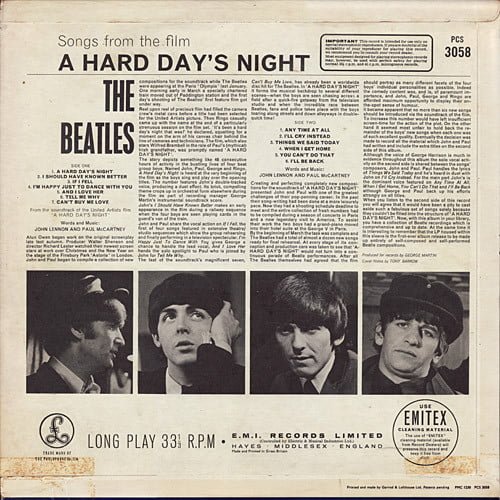 The Beatles, A Hard Day's Night-LP, Vinilos, Historia Nuestra