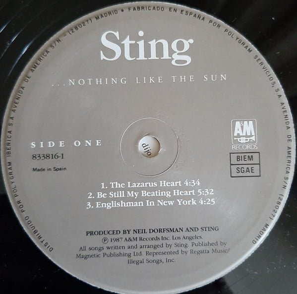 Sting ...Nothing Like The Sun-2xLP, Vinilos, Historia Nuestra