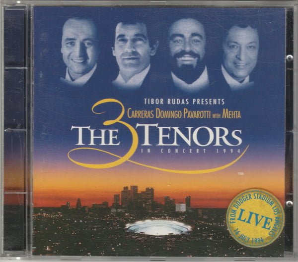 Tibor Rudas presents Carreras* - Domingo* - Pavarotti* With Mehta* The 3 Tenors In Concert 1994-CD, CDs, Historia Nuestra