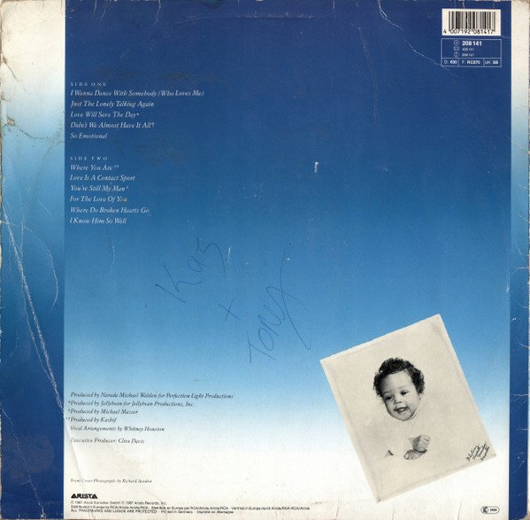 Whitney Houston Whitney-LP, Vinilos, Historia Nuestra