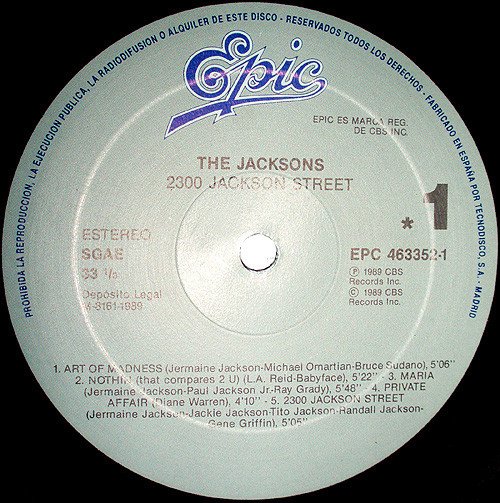 The Jacksons 2300 Jackson Street-LP, Vinilos, Historia Nuestra