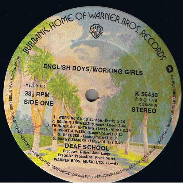 Deaf School English Boys/Working Girls-LP, Vinilos, Historia Nuestra