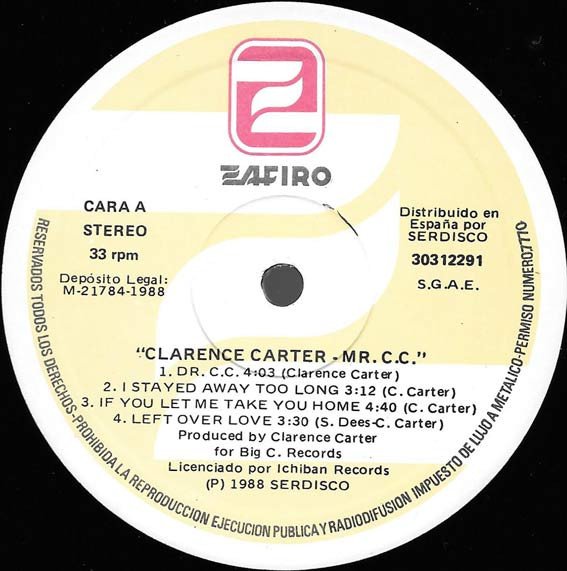 Clarence Carter Dr. C.C.-LP, Vinilos, Historia Nuestra