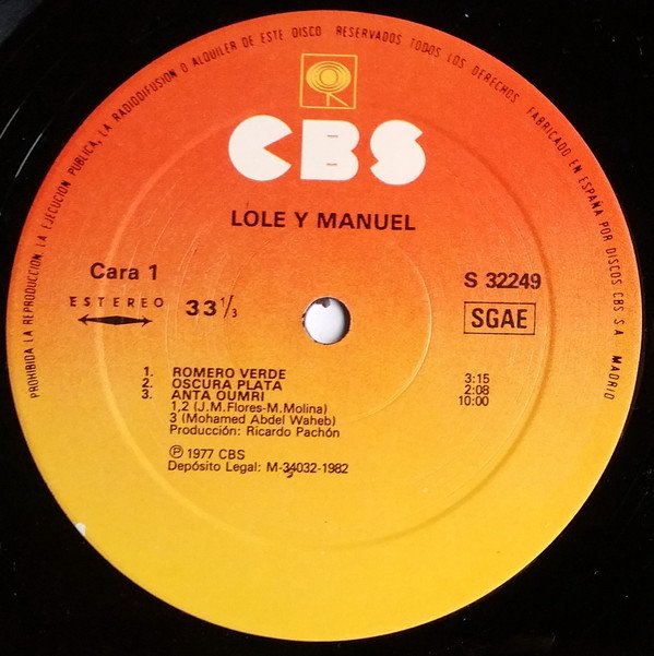 Lole Y Manuel Lole Y Manuel-LP, Vinilos, Historia Nuestra