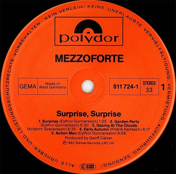 Mezzoforte Surprise, Surprise-LP, Vinilos, Historia Nuestra