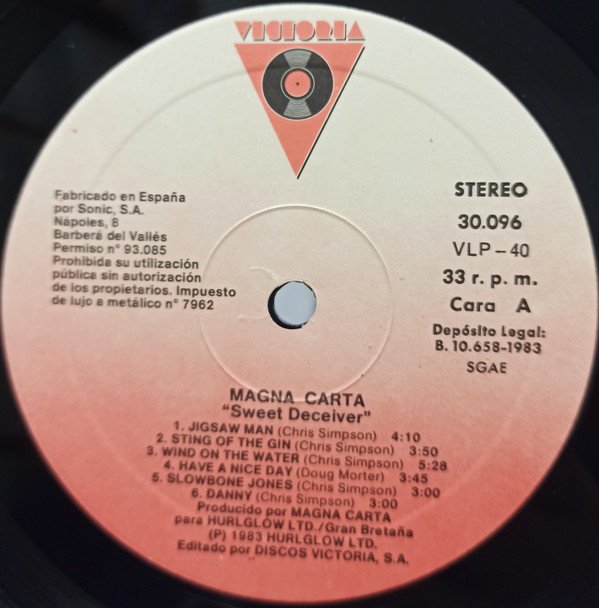 Magna Carta Sweet Deceiver-LP, Vinilos, Historia Nuestra