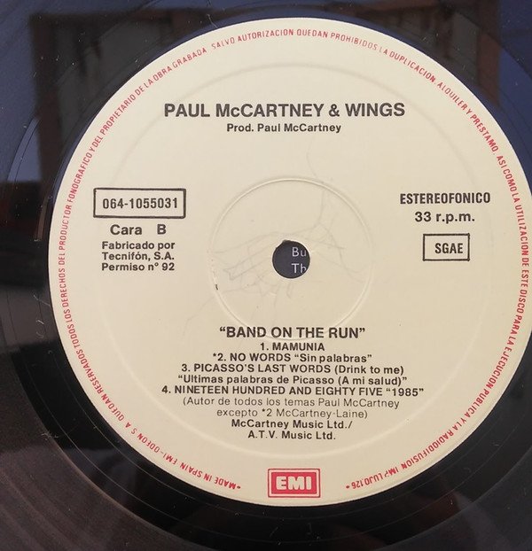 Paul McCartney & Wings* Band On The Run-LP, Vinilos, Historia Nuestra