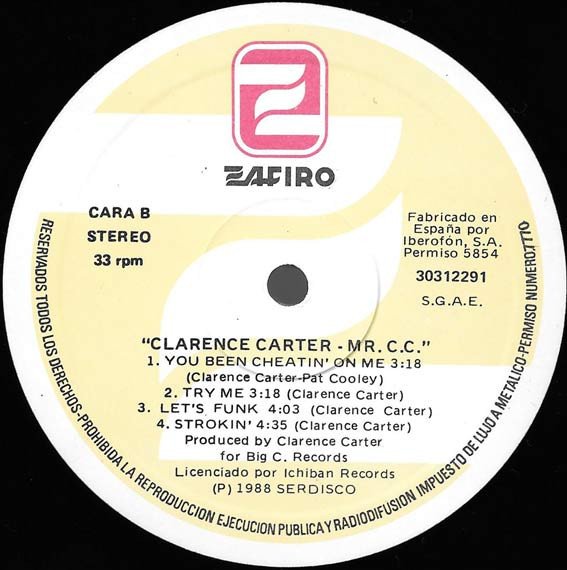 Clarence Carter Dr. C.C.-LP, Vinilos, Historia Nuestra