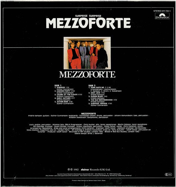 Mezzoforte Surprise, Surprise-LP, Vinilos, Historia Nuestra