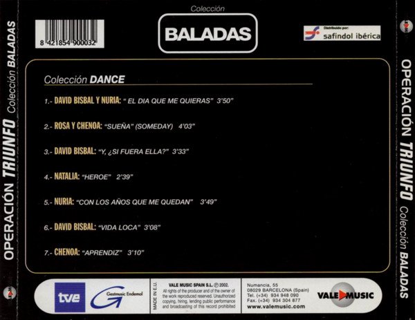 Academia Operación Triunfo Colección Baladas-CD, CDs, Historia Nuestra