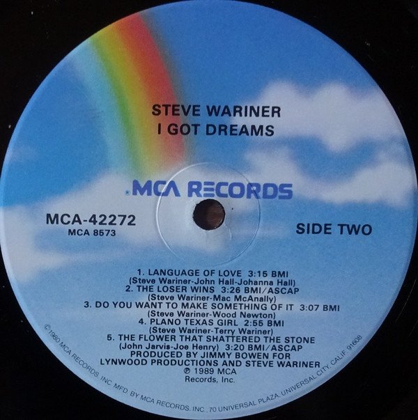 Steve Wariner I Got Dreams LP, Vinilos, Historia Nuestra