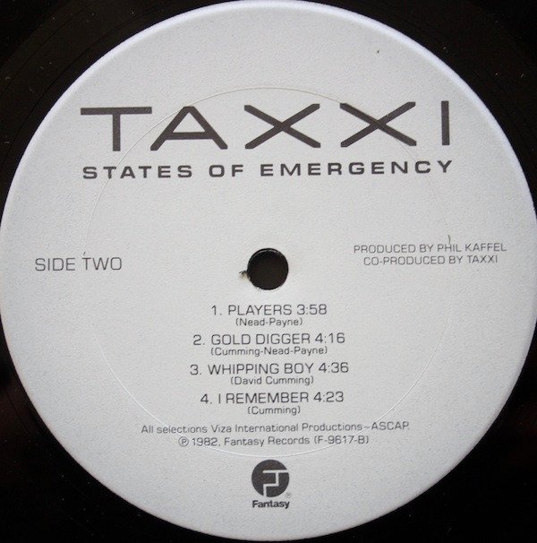 Taxxi States Of Emergency LP, Vinilos, Historia Nuestra