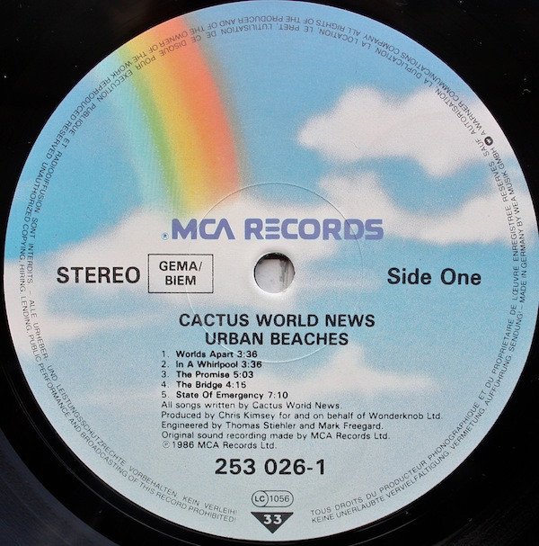 Cactus World News Urban Beaches LP, Vinilos, Historia Nuestra