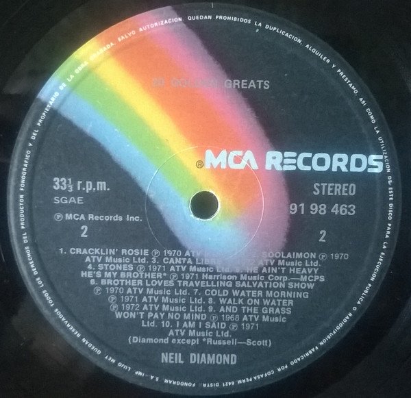 Neil Diamond 20 Diamonds Hits-LP, Vinilos, Historia Nuestra