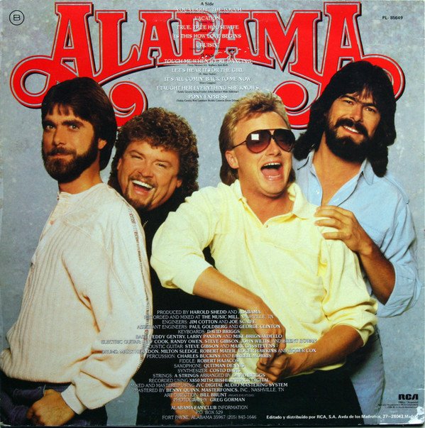 Alabama The Touch LP, Vinilos, Historia Nuestra