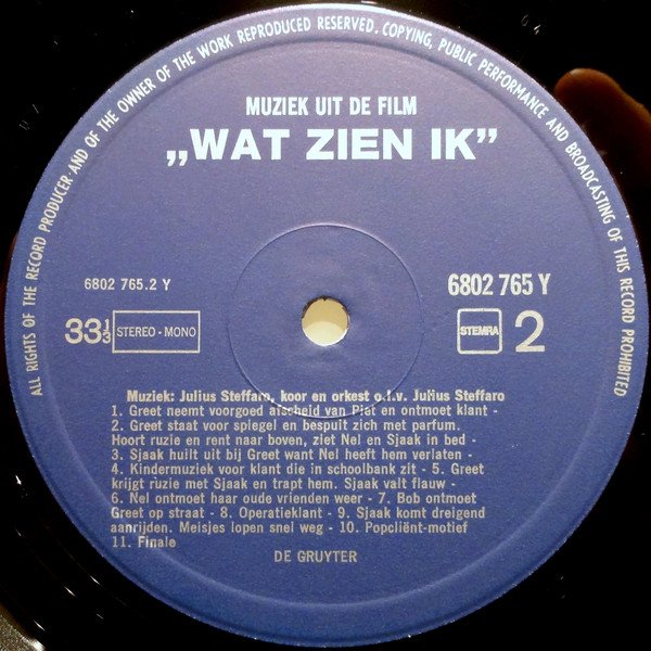 Julius Steffaro Wat Zien Ik..? (Muziek Uit De Film) LP, Vinilos, Historia Nuestra