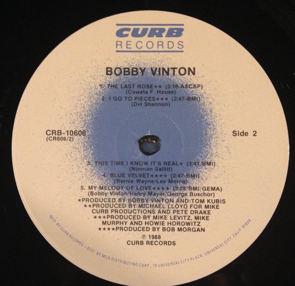 Bobby Vinton Bobby Vinton LP, Vinilos, Historia Nuestra