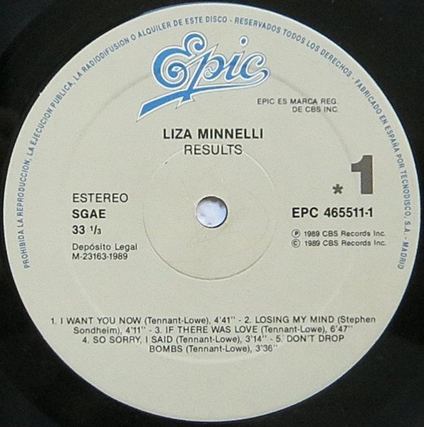 Liza Minnelli Results-CD, Vinilos, Historia Nuestra