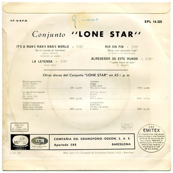 Lone Star It's A Man's Man's Man's World-7, Vinilos, Historia Nuestra