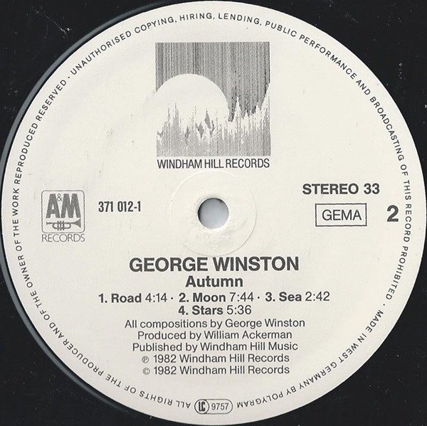 George Winston Autumn-LP, Vinilos, Historia Nuestra