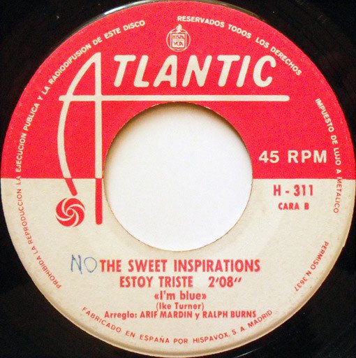 The Sweet Inspirations Dulce Inspiracion / Estoy Triste-, Vinilos, Historia Nuestra