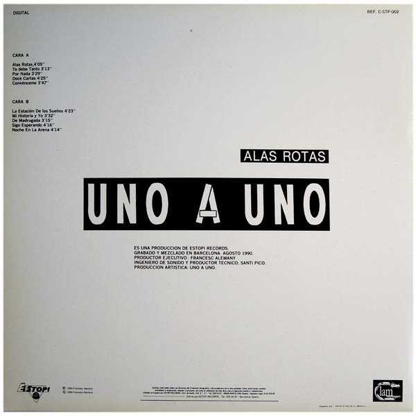 Uno A Uno Alas Rotas-7, Vinilos, Historia Nuestra