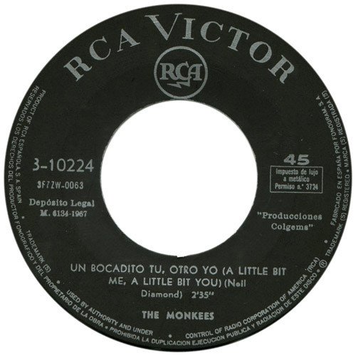 The Monkees Un Bocadito Tu, Otro Yo / La Conocí En Alguna Parte-7, Vinilos, Historia Nuestra