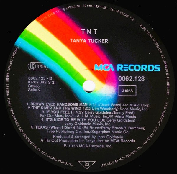 Tanya Tucker TNT-LP, Vinilos, Historia Nuestra