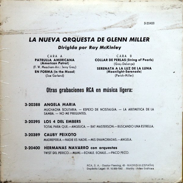 La Nueva Orquesta De Glenn Miller* Patrulla Americana-, Vinilos, Historia Nuestra