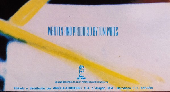 Tom Waits Swordfishtrombones-7, Vinilos, Historia Nuestra