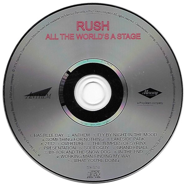 Rush All The World's A Stage-, CDs, Historia Nuestra