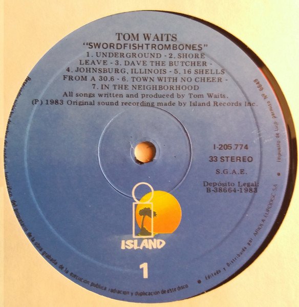 Tom Waits Swordfishtrombones-7, Vinilos, Historia Nuestra