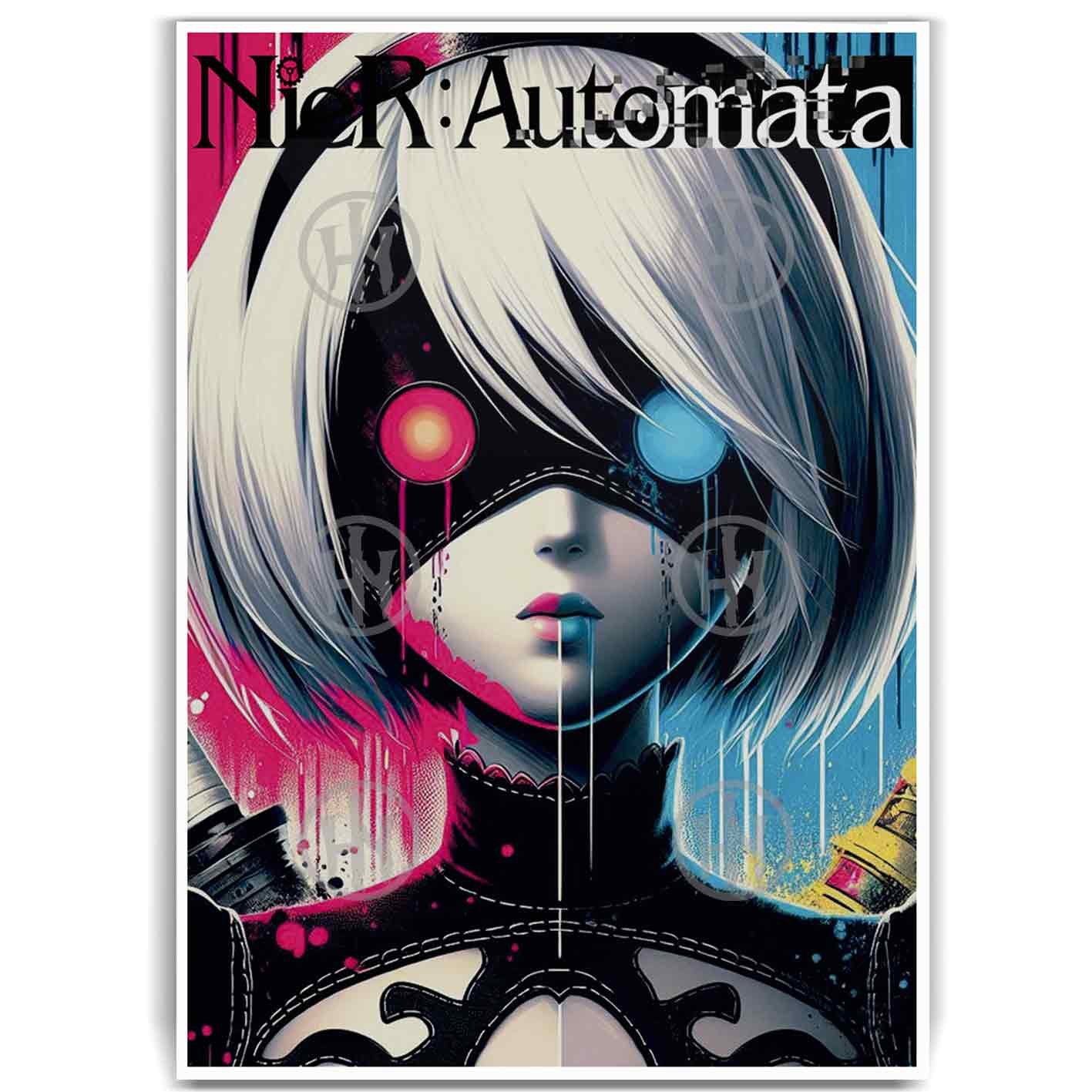 Póster, Poster 2B NieR Automata 2, Poster Acción_AventuraPosters Historia Nuestra, Póster Videojuegos | Historia Nuestra