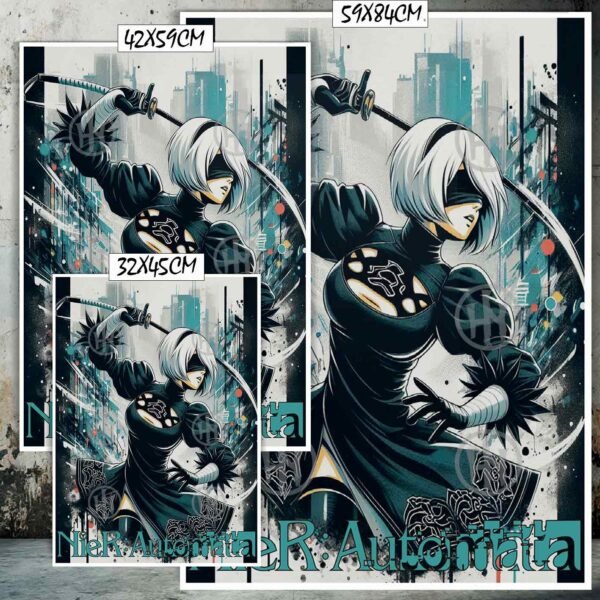 Hanna Poster Castle Rock de Historia Nuestra, 2B NieR Automata 4-El Póster Personalizado, Historia Nuestra