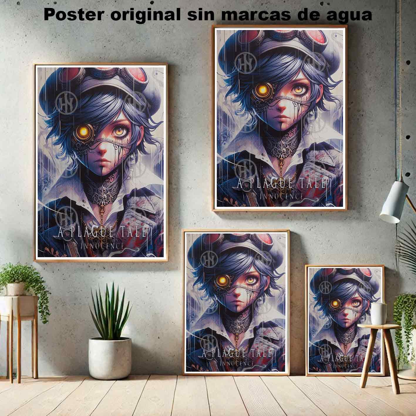 Hanna Poster Castle Rock de Historia Nuestra, A Plague Tale Innocence Amicia-El Póster Personalizado, Historia Nuestra