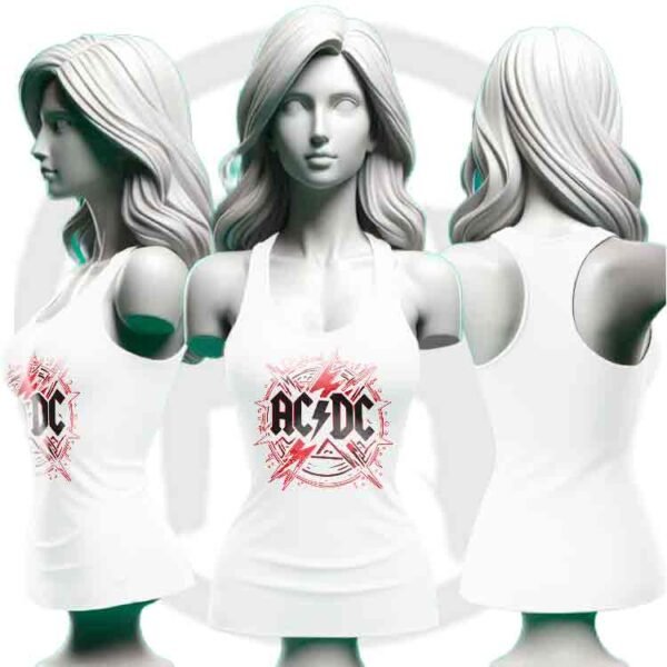 AC DC Musica Blanco, AC_DC Camiseta mujer Tanktop, Historia Nuestra