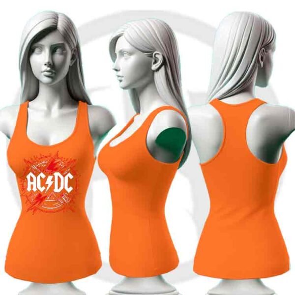 AC DC Musica Naranja, AC_DC Camiseta mujer Tanktop, Historia Nuestra