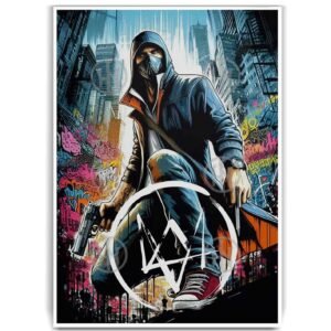 Póster, Poster Acción_AventuraPosters Historia Nuestra, Poster Aiden Watch Dogs 2, Póster Videojuegos | Historia Nuestra