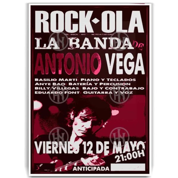 Póster, Poster Antonio Vega., Poster FolkPosters Historia Nuestra, Póster Música | Historia Nuestra