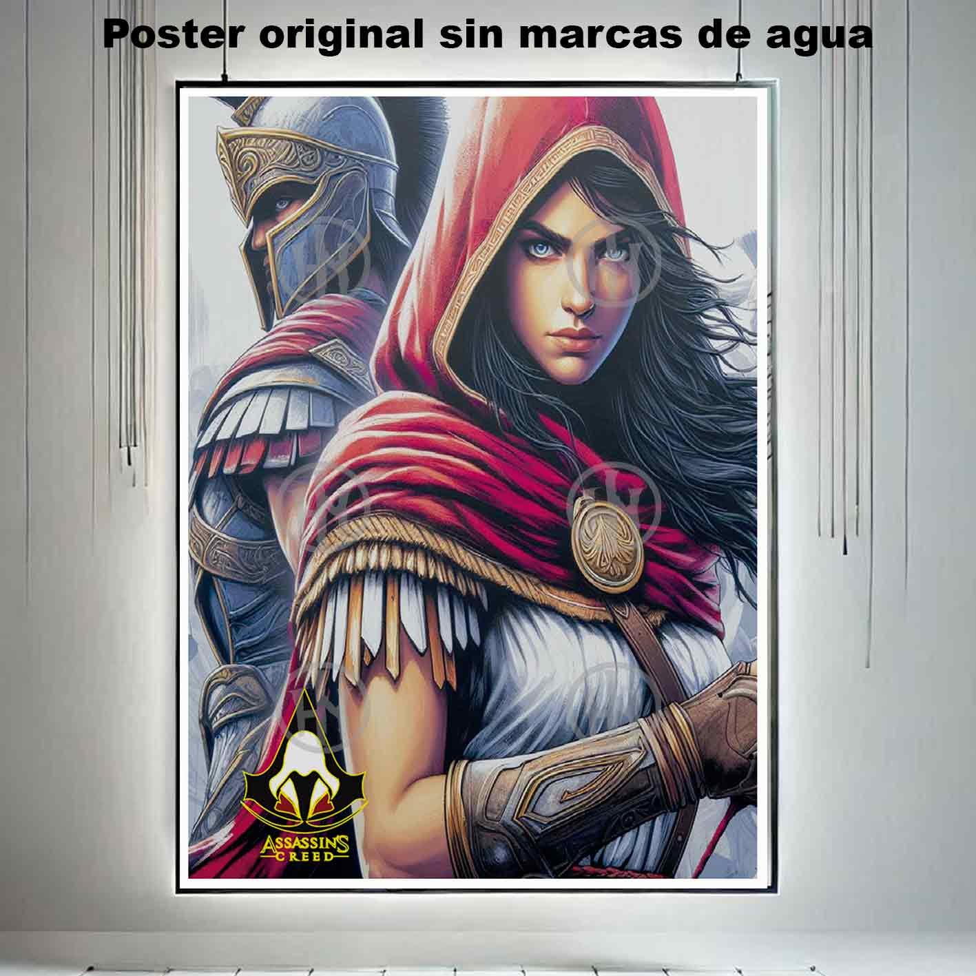 Assassins Creed Alexios Kassandra Videojuegos Concept Art, Assassin's Creed Alexios Kassandra-El Póster Personalizado, Historia Nuestra