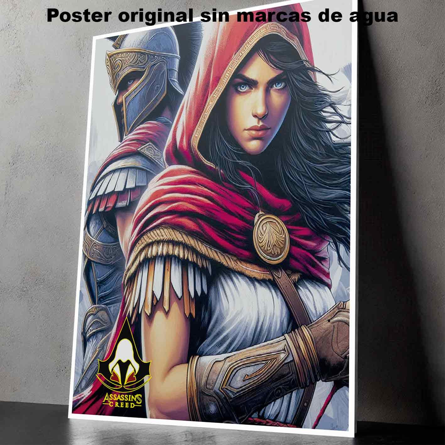 Assassins Creed Alexios Kassandra Videojuegos Concept Art, Assassin's Creed Alexios Kassandra-El Póster Personalizado, Historia Nuestra